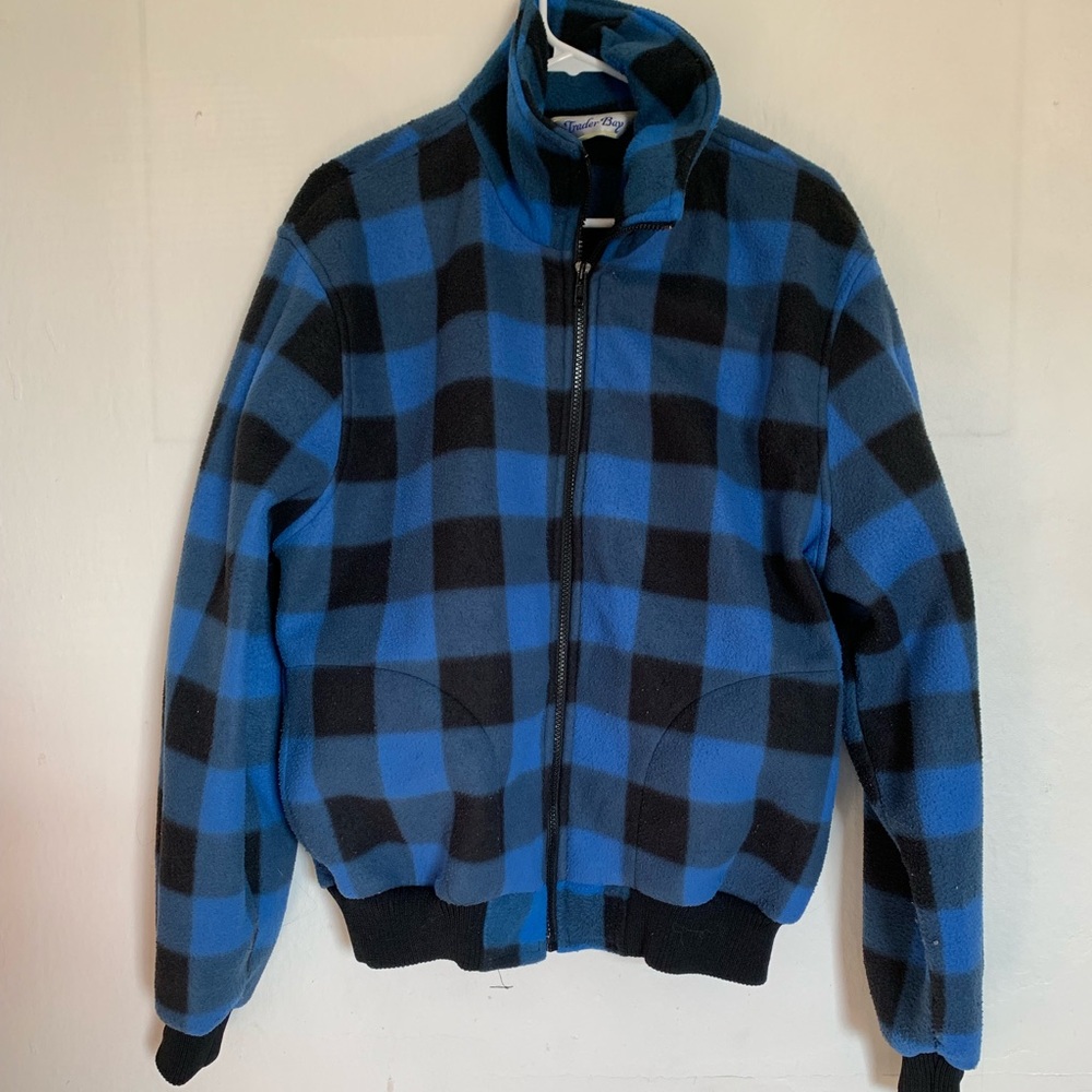 VINTAGE buffalo plaid fleece jacket